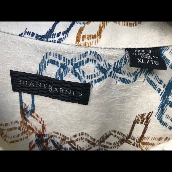 Jhane Barnes Silk Shirt, Size Extra Large - Picture 4 of 4